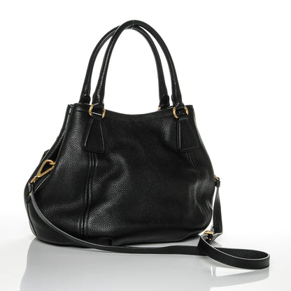 Prada Vitello Daino Tote Nero Black 3 of 6