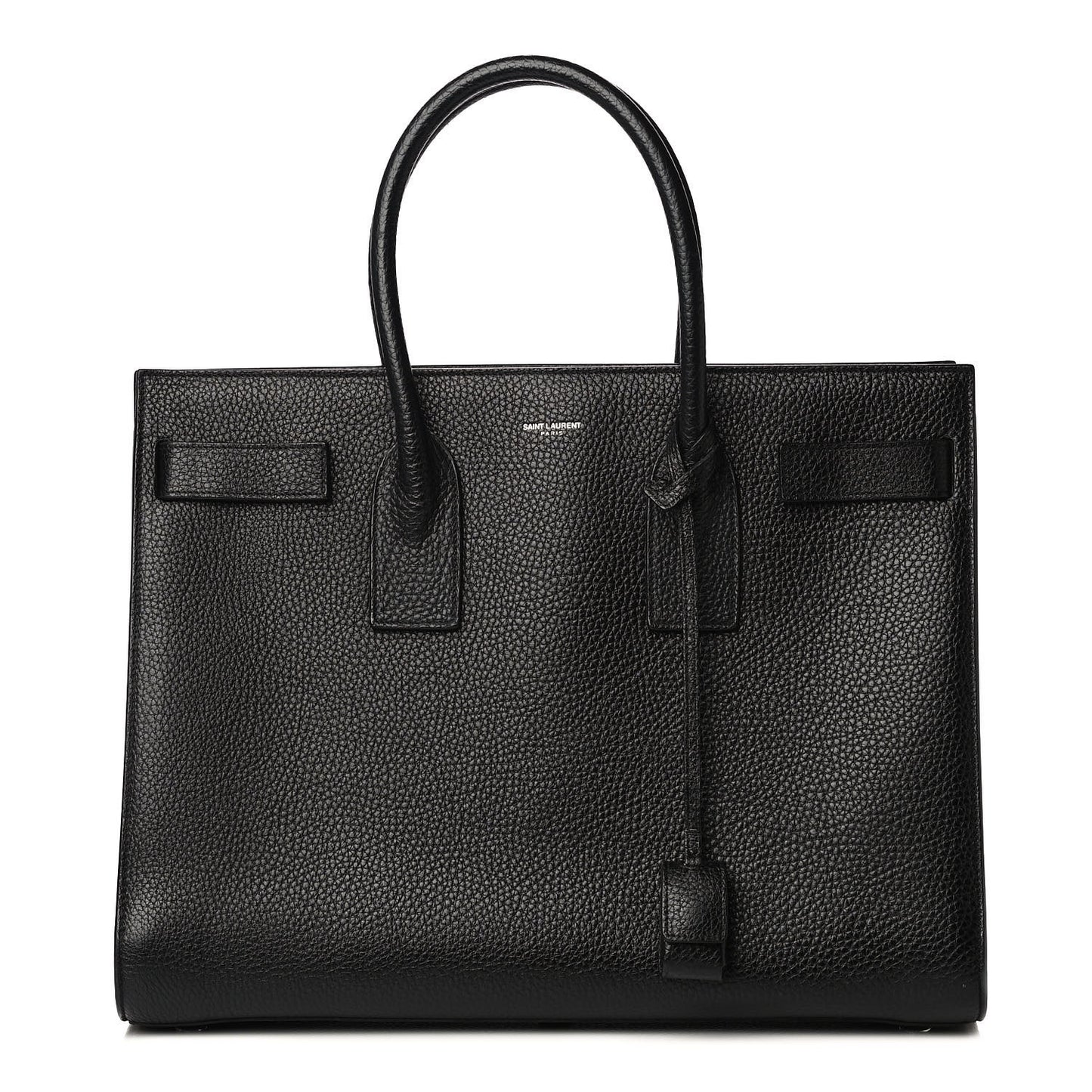 Grained Calfskin Large Sac De Jour Carryall Black