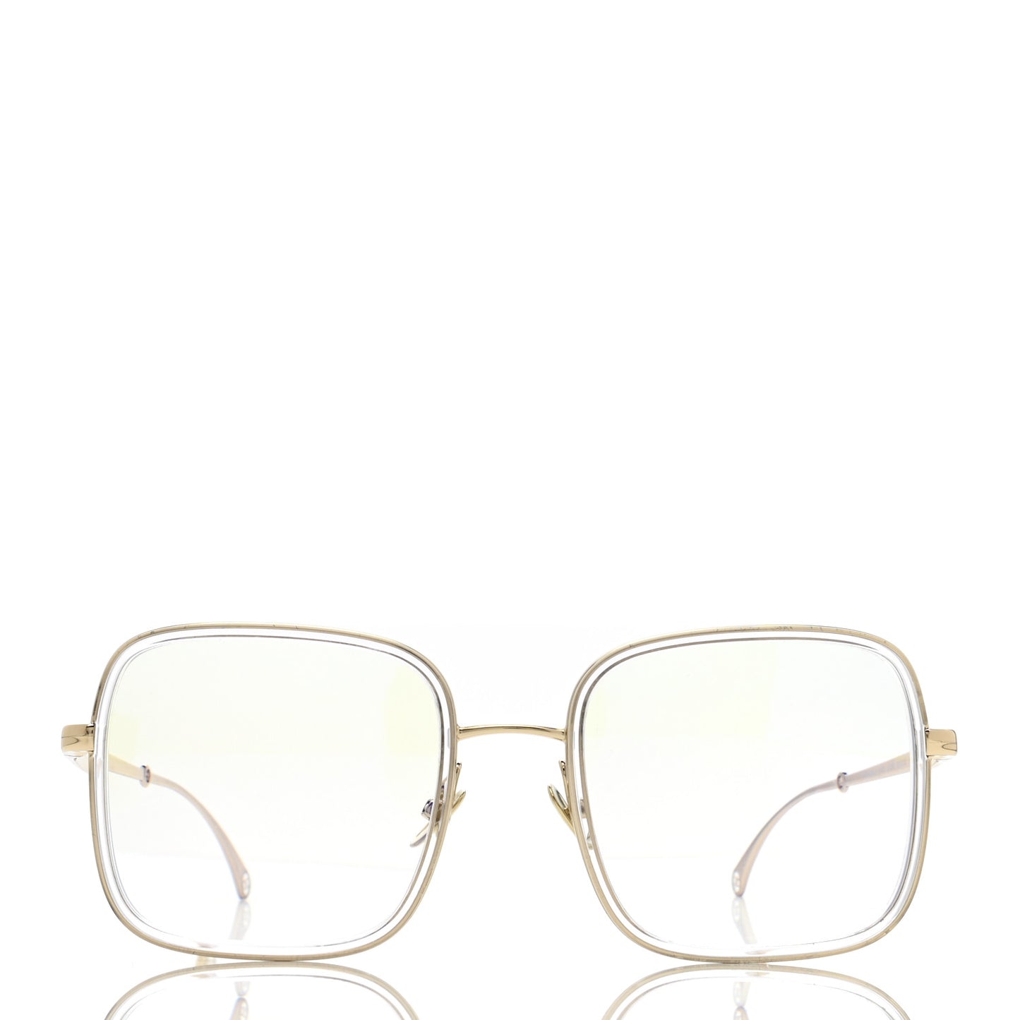 Square Removable Pearl Chain Eyeglasses 2195 Silver