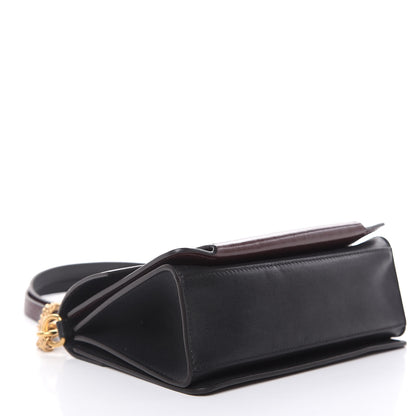 Givenchy Crinkled Patent Lambskin Small GV3 Shoulder Bag Black Burgundy 4 of 10