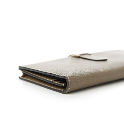 Hermes Chevre Mysore Bearn Gusset Wallet Etoupe 6 of 9
