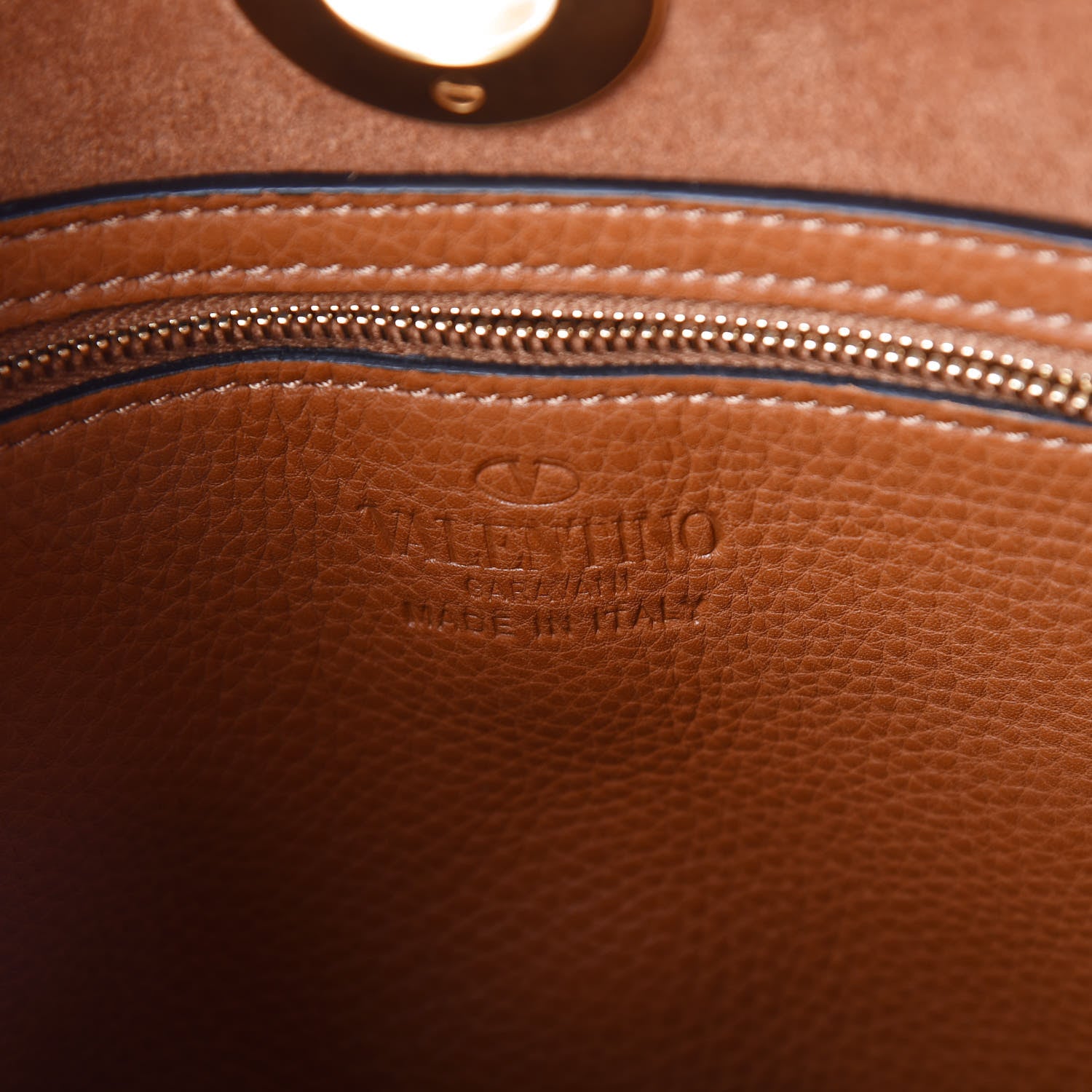Valentino Garavani Vitello Eye On You Bucket Bag Brown 6 of 8