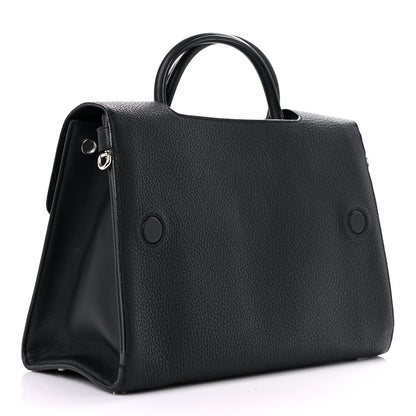 Christian Dior Grained Calfskin Medium Diorever Flap Black 2 of 8