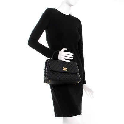 Chanel Caviar Quilted Small Coco Handle Flap Black 3 of 9