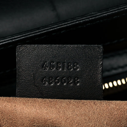 Gucci GG Supreme Monogram Calfskin Small Padlock Top Handle Bag Beige Black Cuir 6 of 11
