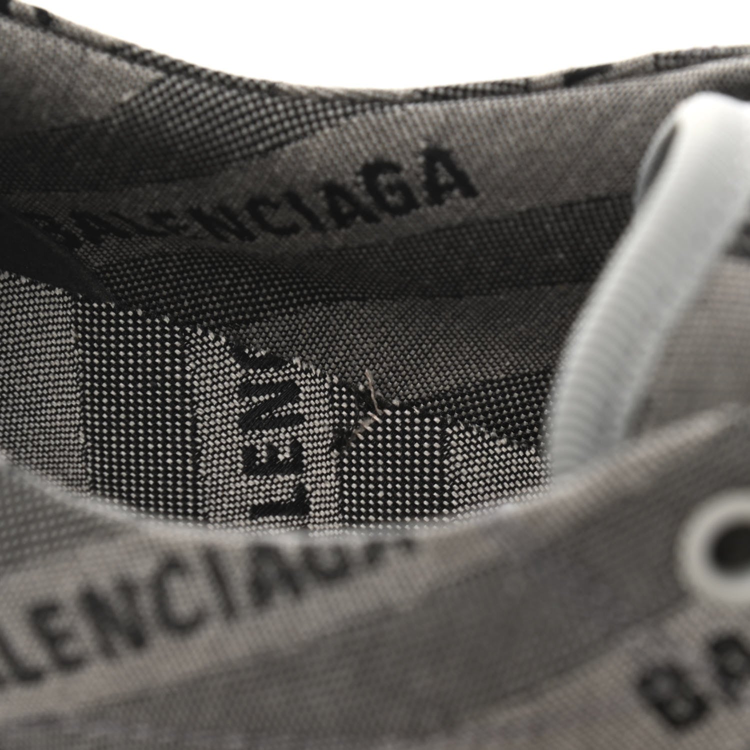 Balenciaga Canvas Jacquard Diagonal Allover Logo Womens Match Graffiti Sneakers 40 Grey 13 of 14