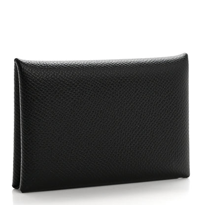Hermes Epsom Calvi Card Case Black 3 of 8