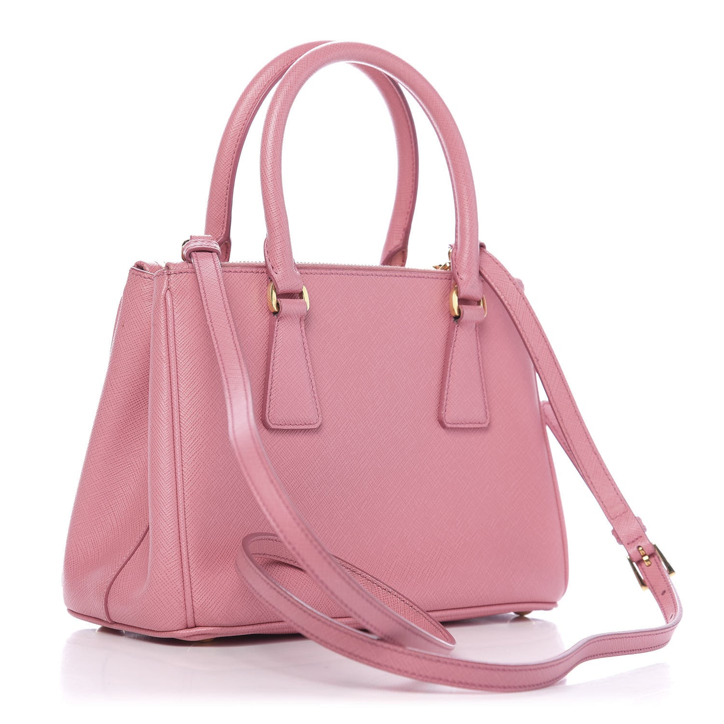 Saffiano Small Double Zip Galleria Tote Geranio