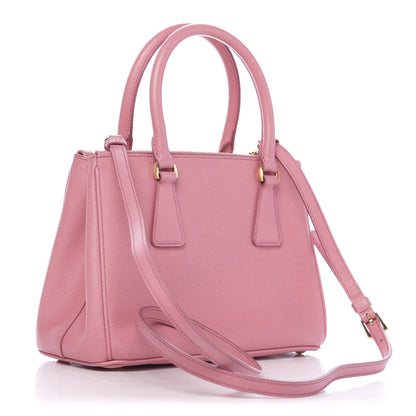 Prada Saffiano Small Double Zip Galleria Tote Geranio 3 of 10