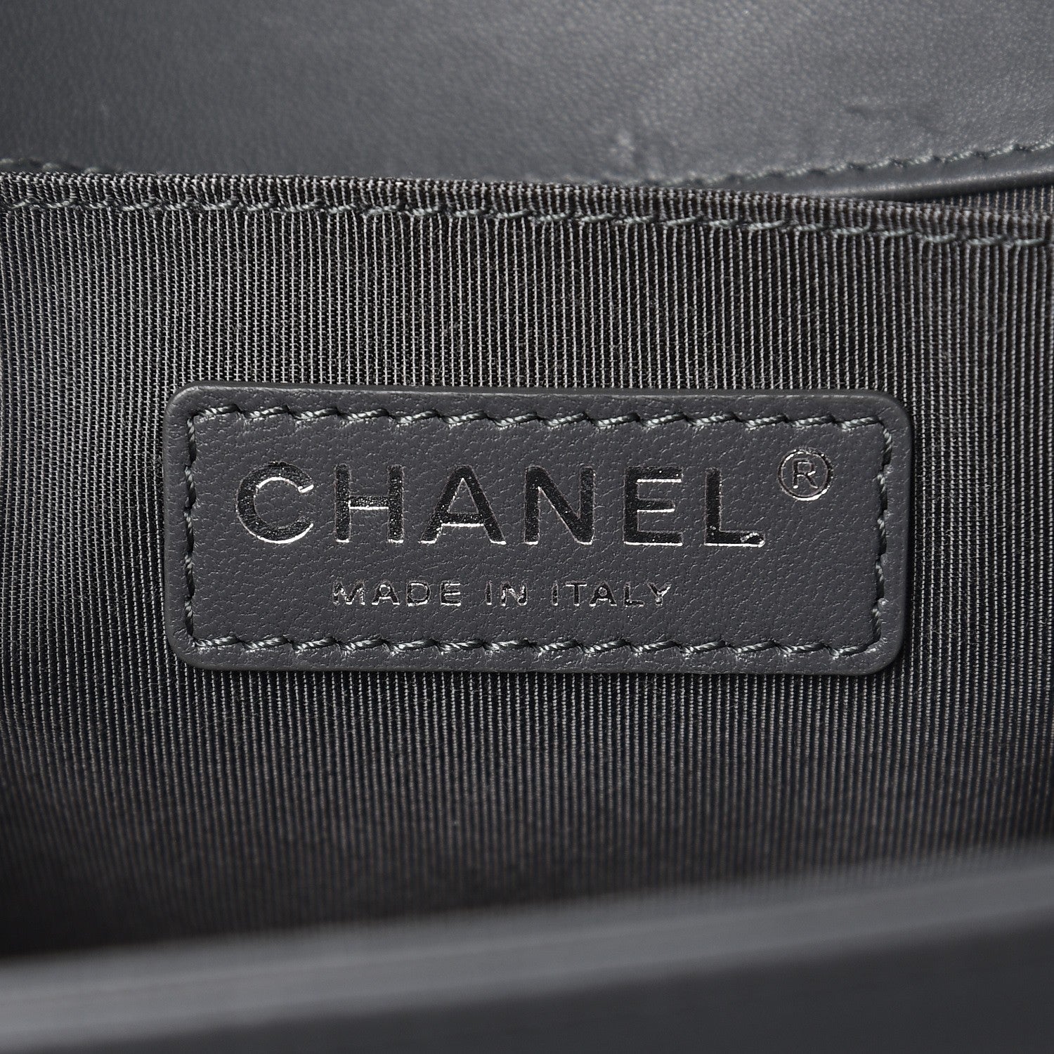 Chanel Lambskin Quilted Medium Boy Flap Dark Grey 7 of 8