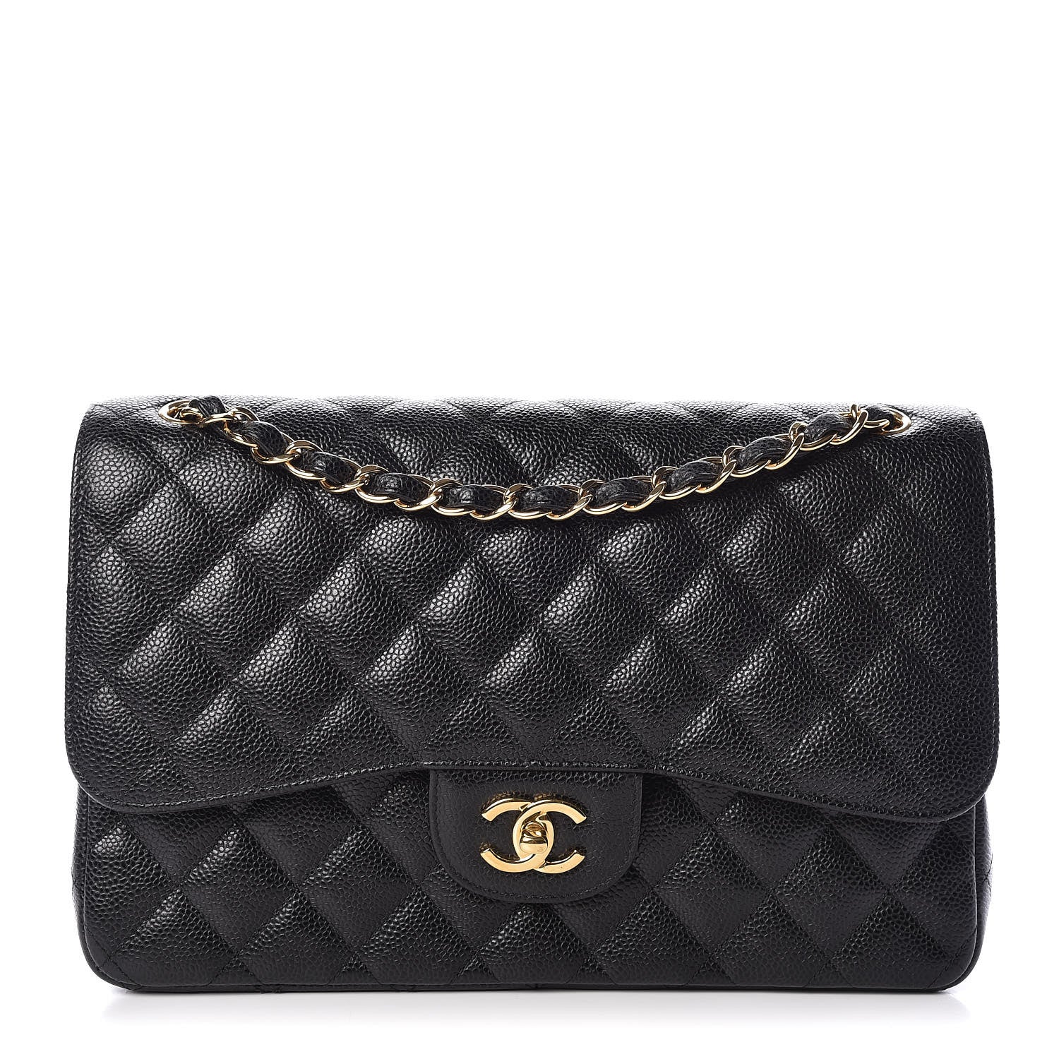Chanel Caviar Quilted Jumbo Double Flap Black 1 of 10