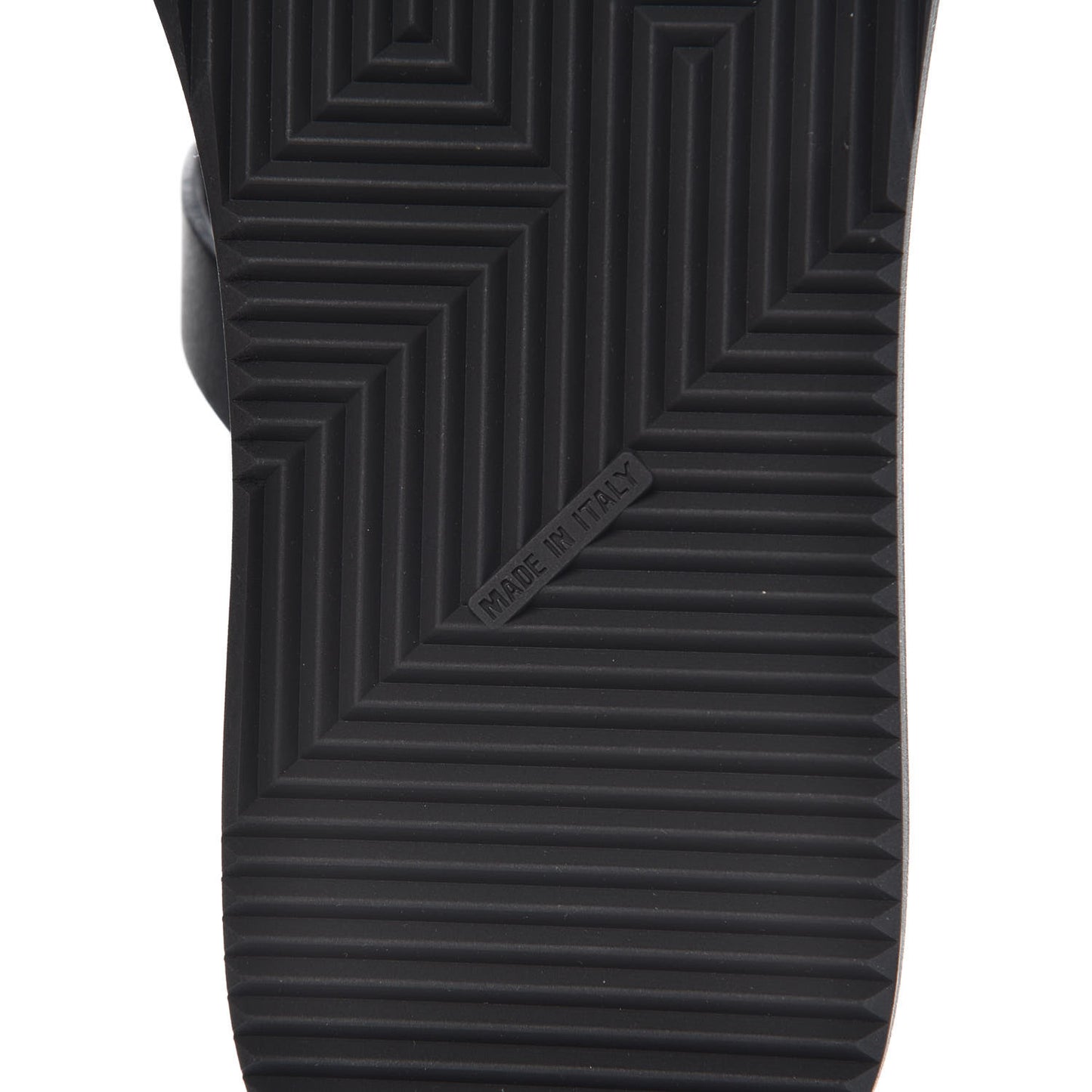 Calfskin Rubber Tahiti Sandals 39 Black