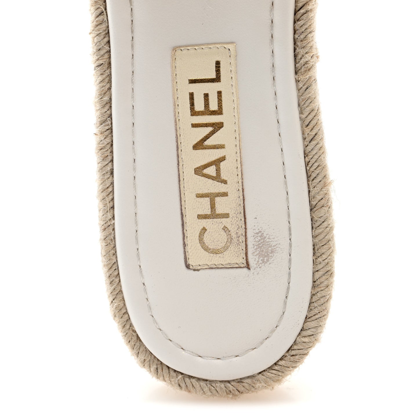 Canvas Embroidered CC Floral Espadrille Slip On Sandals 40 White Multicolor