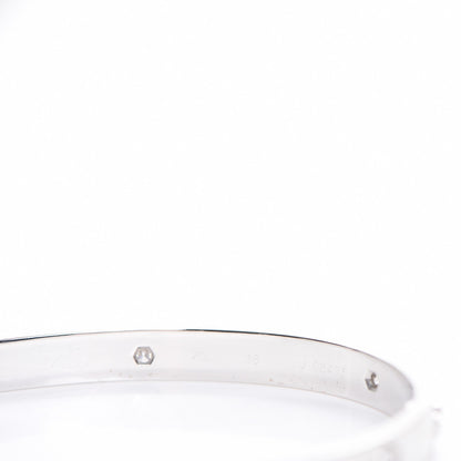 Cartier 18K White Gold 6 Diamond LOVE Bracelet 18 5 of 9