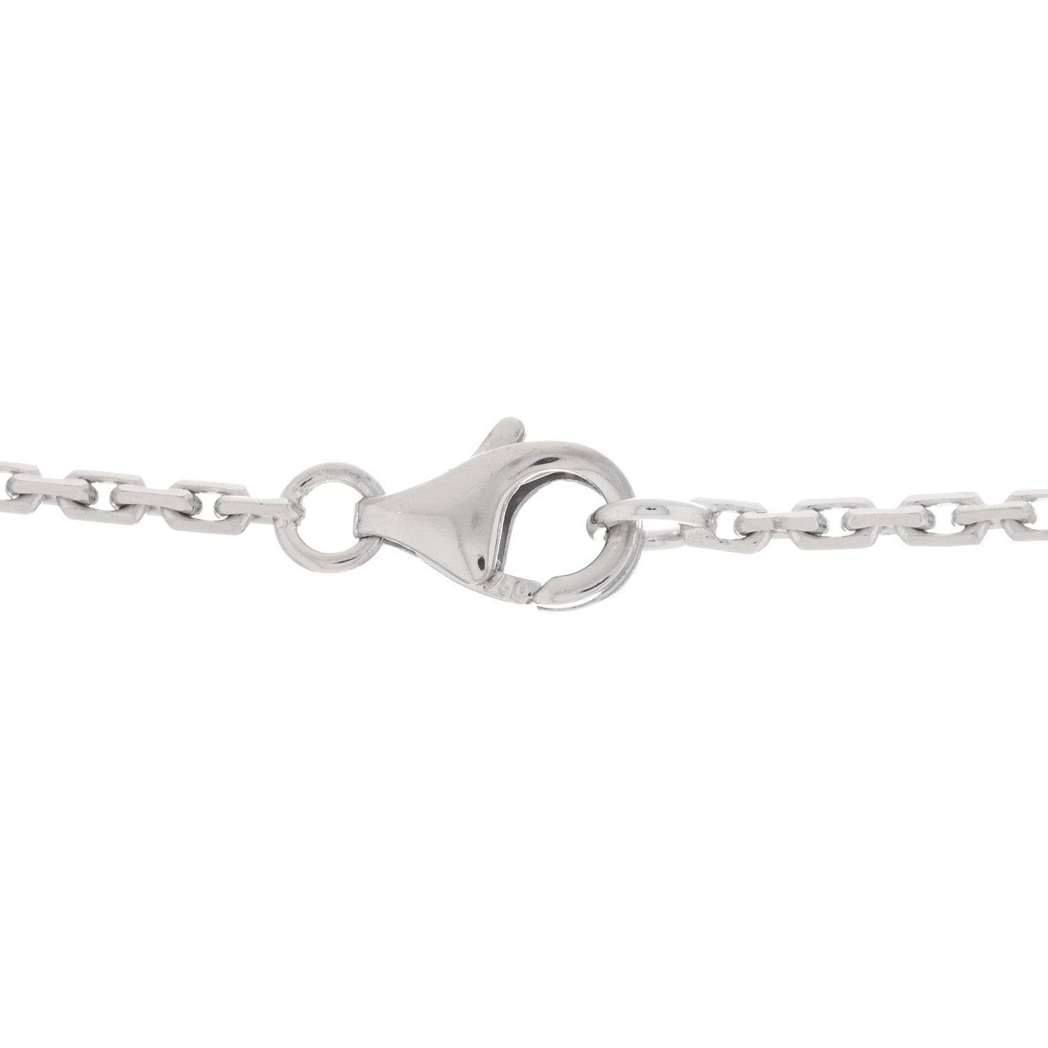 Cartier 18K White Gold 3 Diamonds LOVE Pendant Necklace 4 of 5
