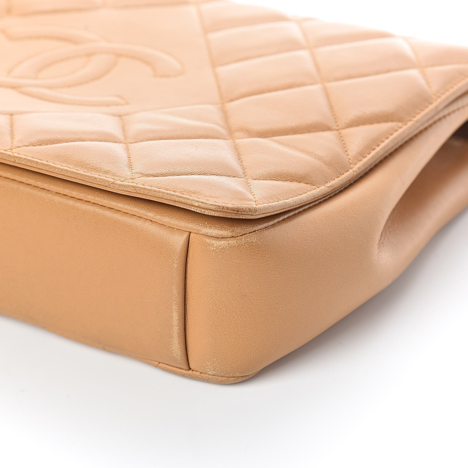 Chanel Lambskin Quilted Medium Diamond CC Flap Beige 8 of 8