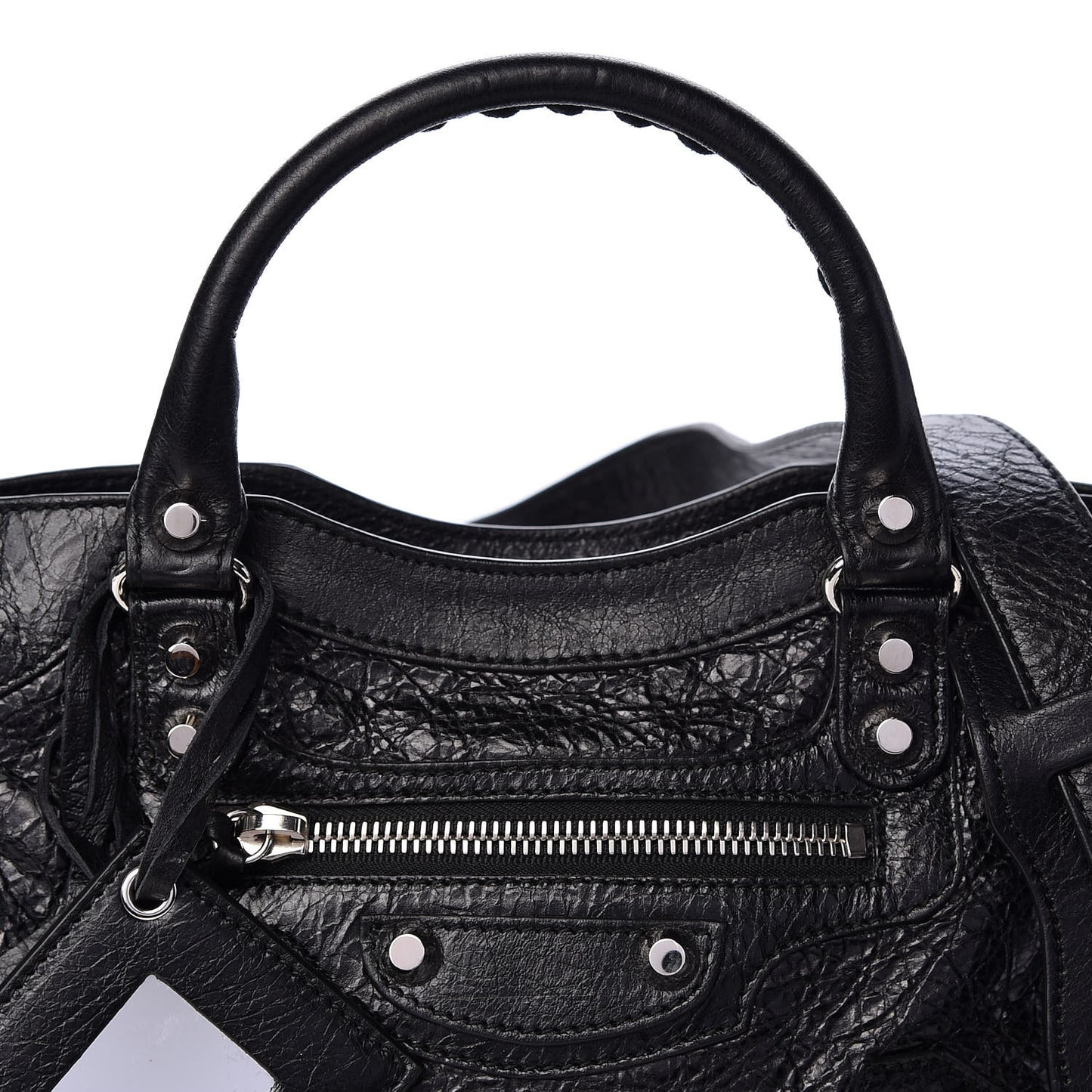 Agneau Classic Silver Hardware Mini City Black