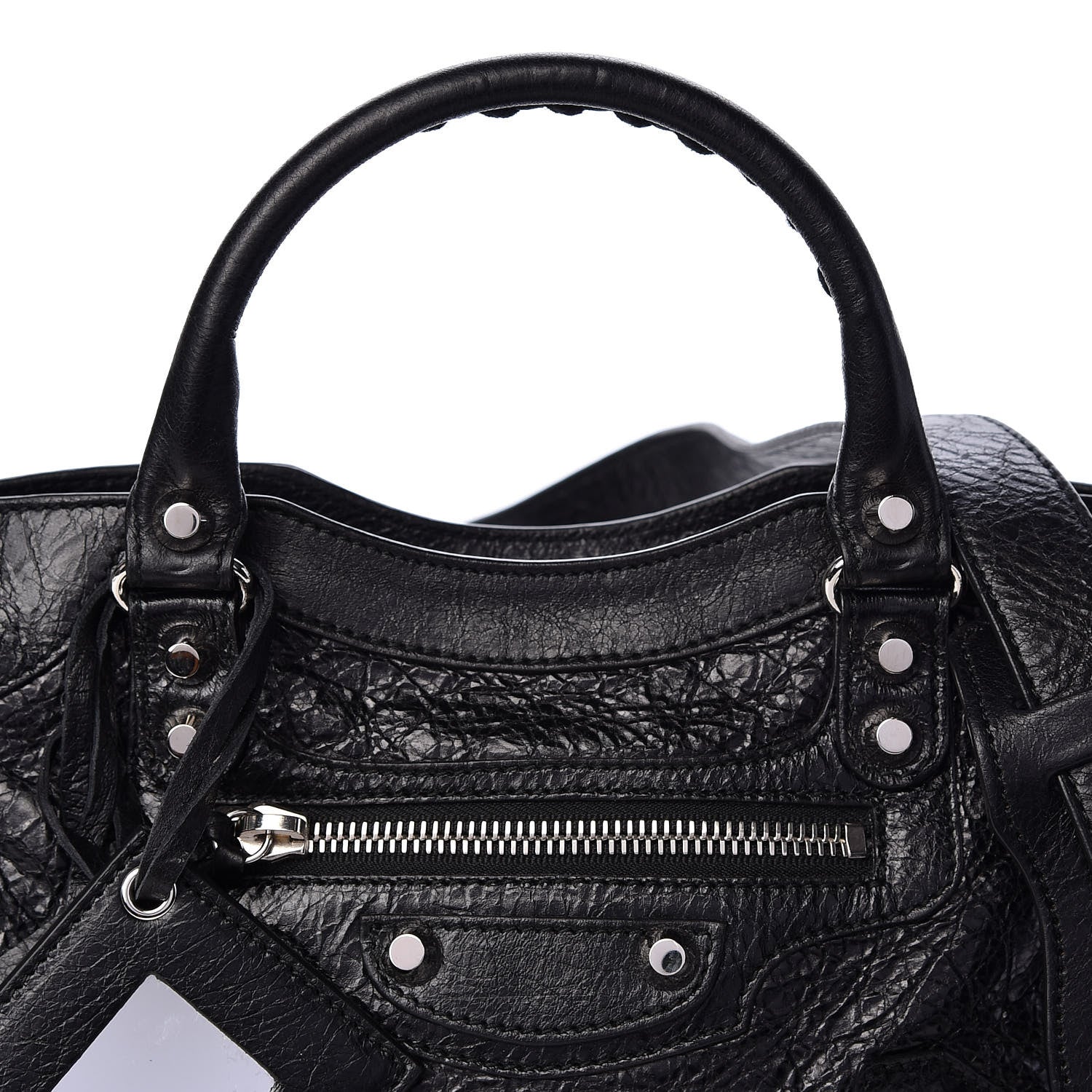 Balenciaga Agneau Classic Silver Hardware Mini City Black 6 of 8