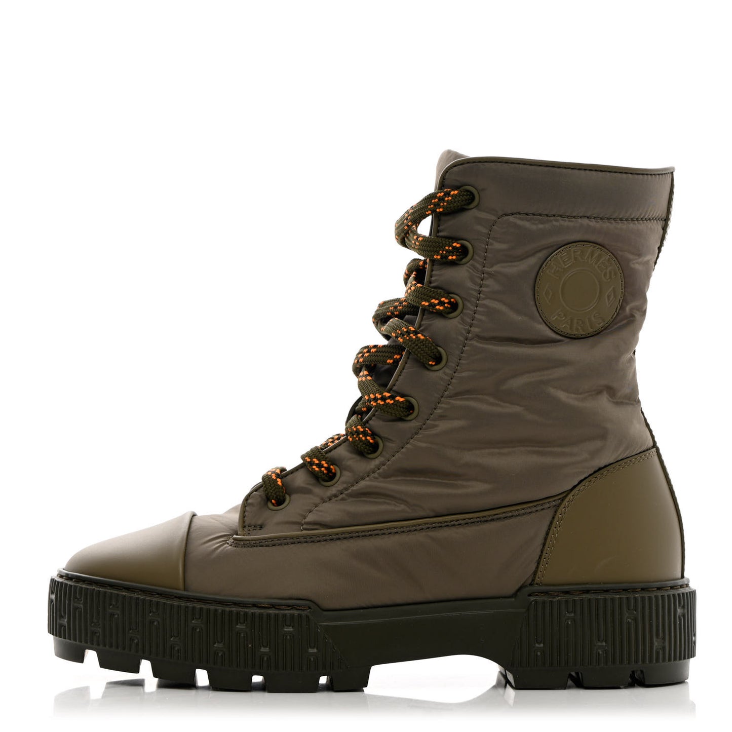 Calfskin Parachute Fresh Ankle Boots 37.5 Khaki