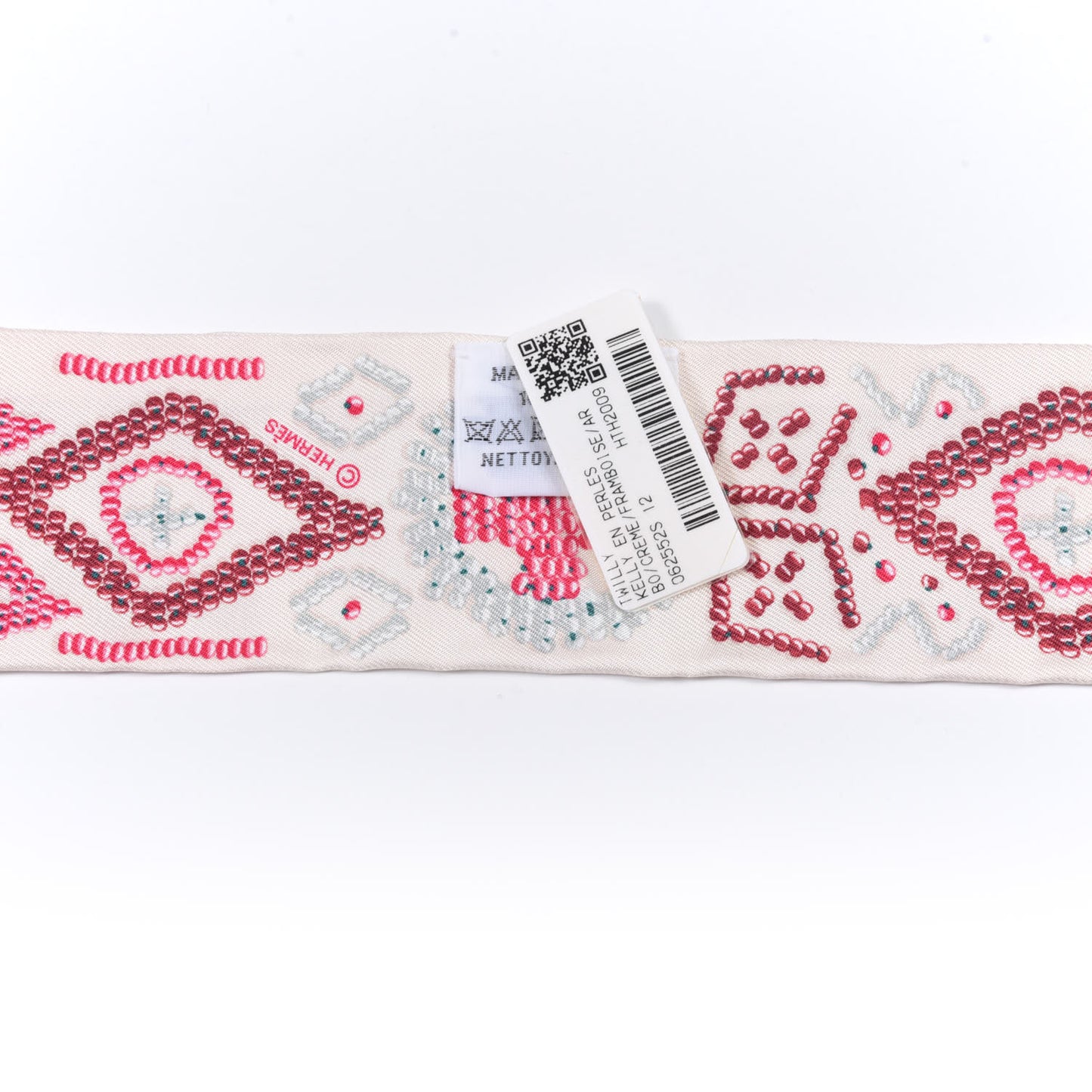 Silk Kelly En Perles Twilly Creme Framboise