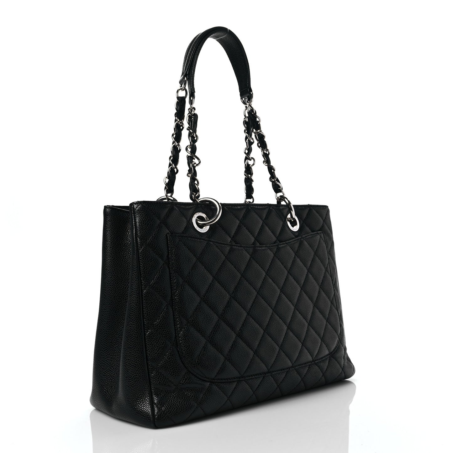 Caviar Quilted Grand Shopping Tote GST Black