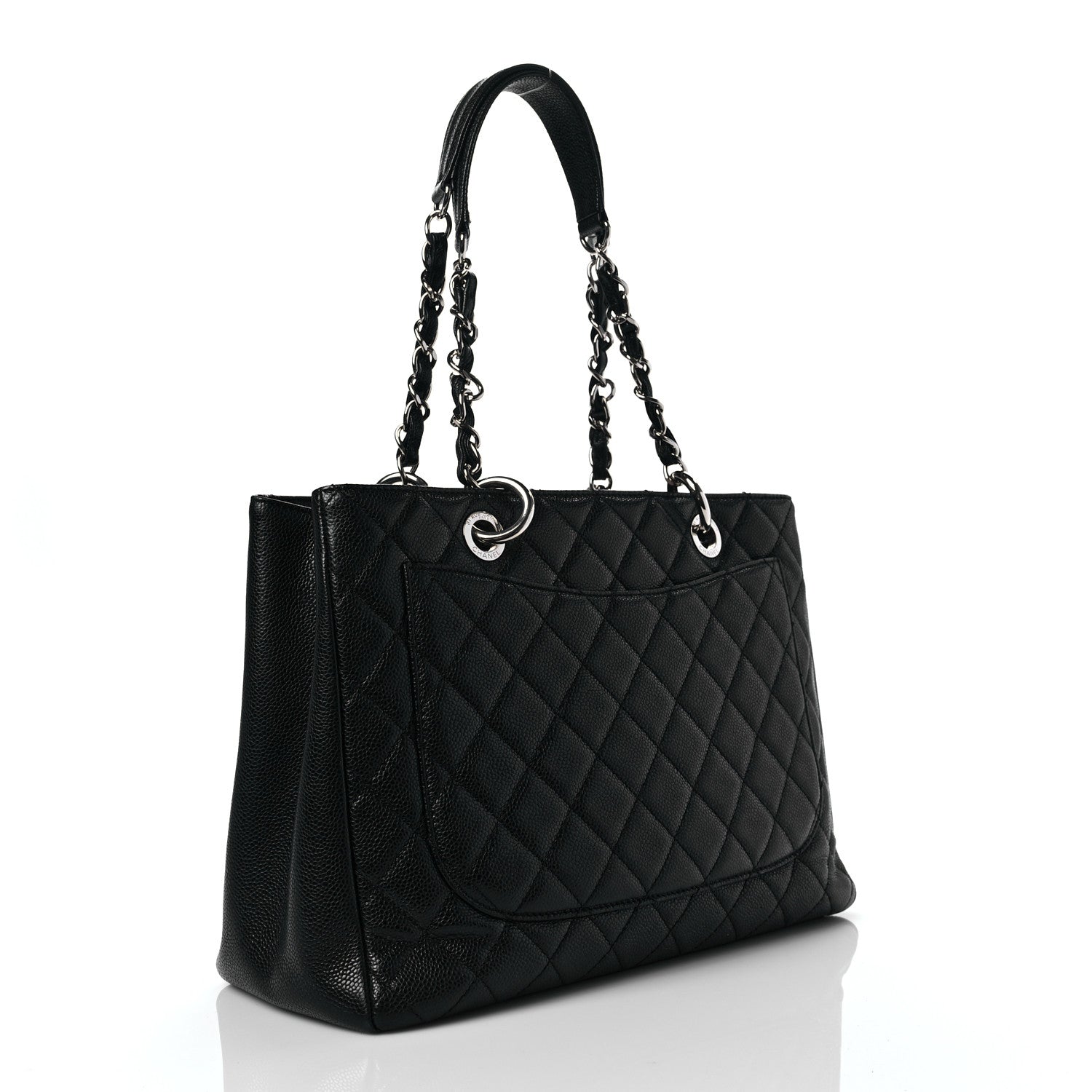 Chanel Caviar Quilted Grand Shopping Tote GST Black 3 of 8