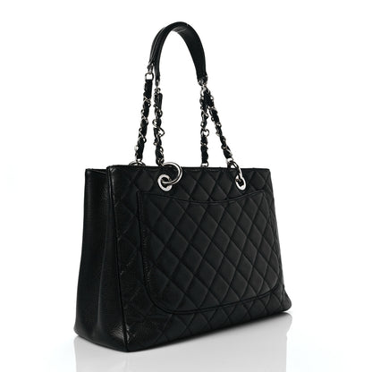 Chanel Caviar Quilted Grand Shopping Tote GST Black 3 of 8