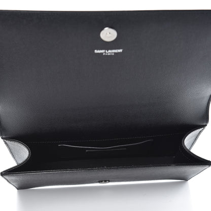 Saint Laurent Grain De Poudre Classic Monogram Kate Clutch Black 5 of 9