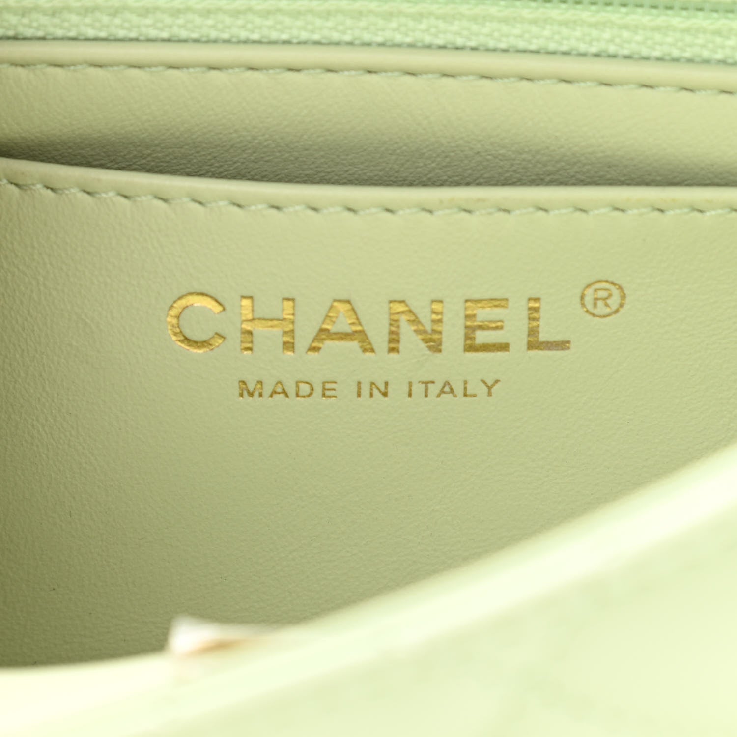 Chanel Lambskin Quilted Mini Pearl Crush Flap Light Green 6 of 10