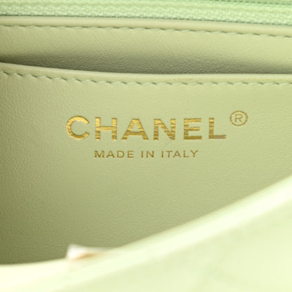Chanel Lambskin Quilted Mini Pearl Crush Flap Light Green 6 of 10