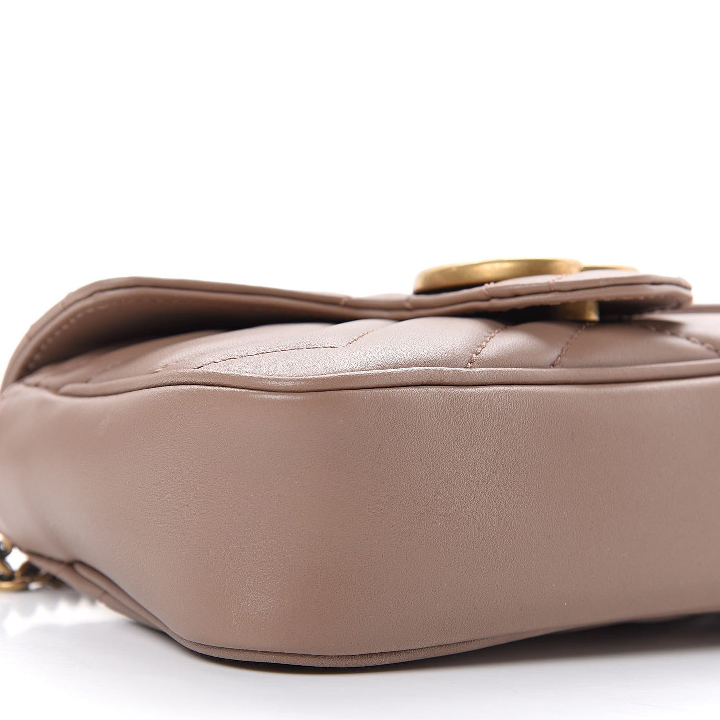 Calfskin Matelasse Super Mini GG Marmont Shoulder Bag Porcelain Rose