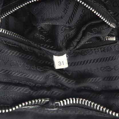 Prada Nappa Tessuto Nylon Shoulder Bag Black 6 of 11