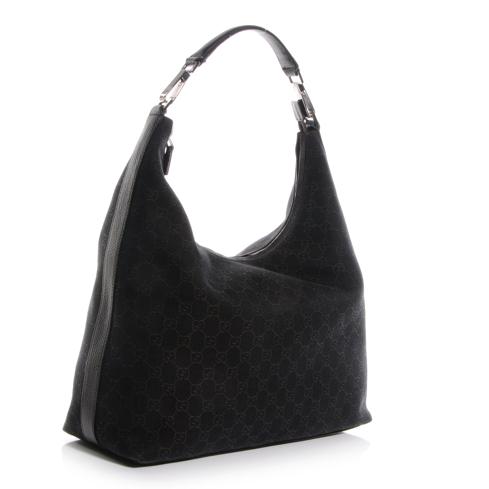 Gucci Denim Monogram Hobo Dark Brown 3 of 7