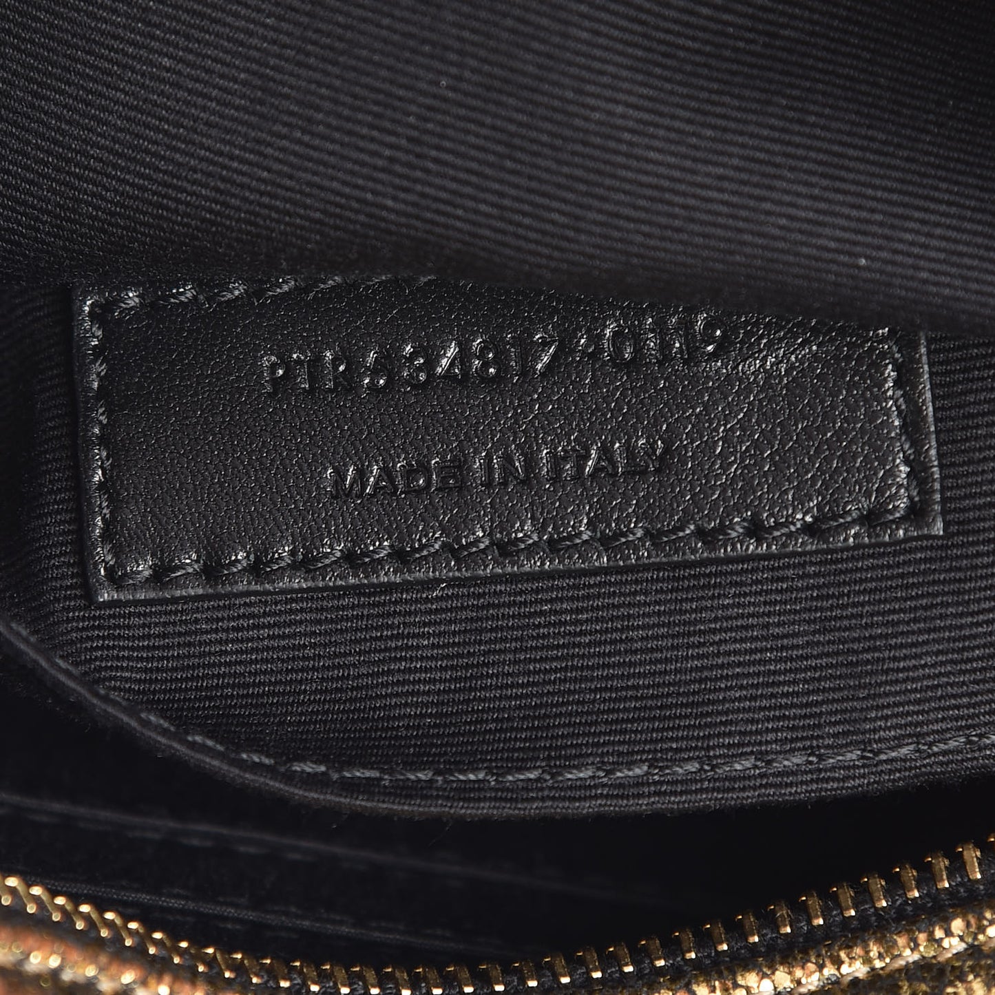 Crinkled Metallic Calfskin Matelasse Monogram Lou Belt Bag Gold
