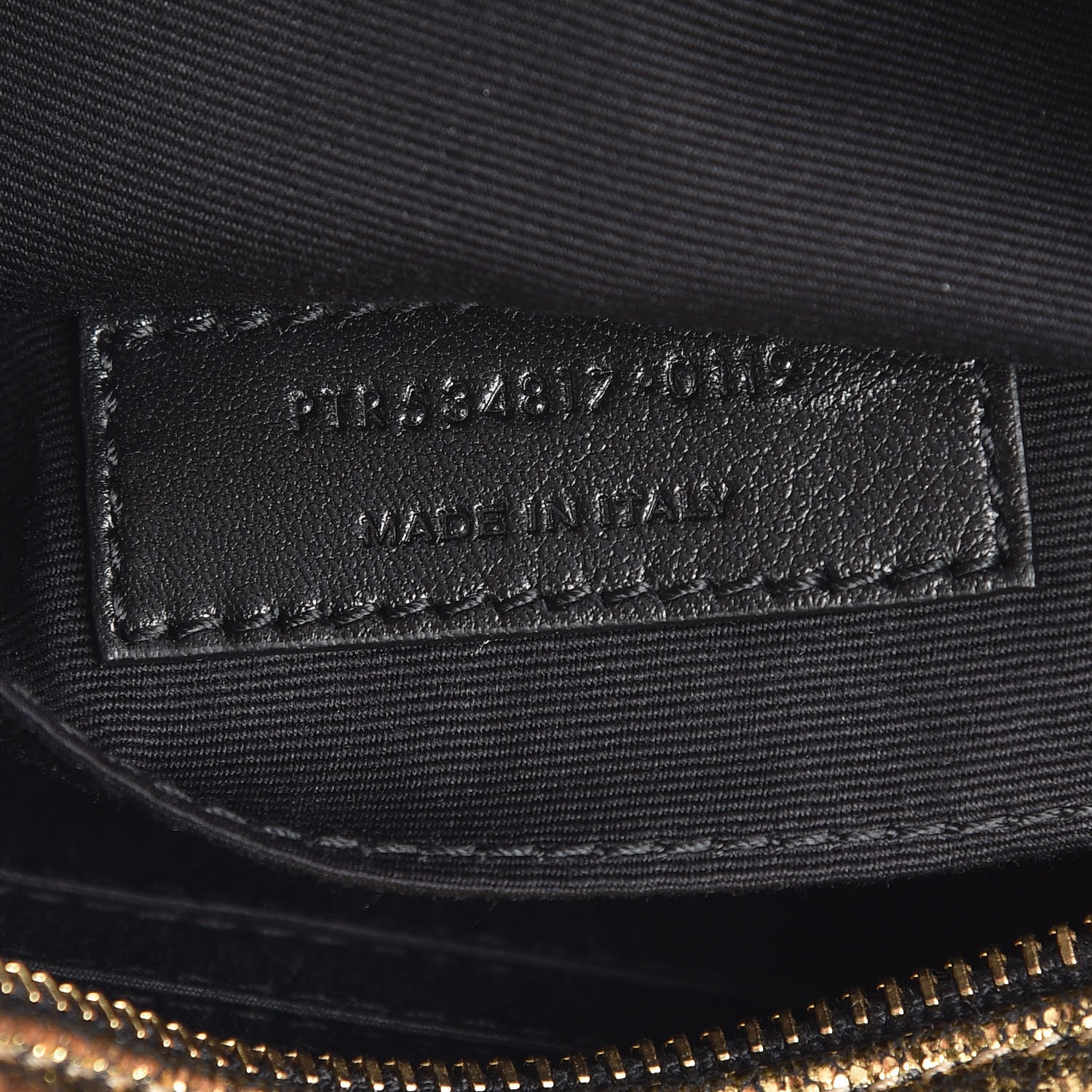 Saint Laurent Crinkled Metallic Calfskin Matelasse Monogram Lou Belt Bag Gold 9 of 9