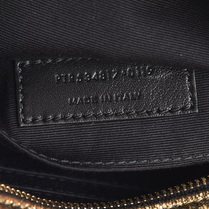 Saint Laurent Crinkled Metallic Calfskin Matelasse Monogram Lou Belt Bag Gold 9 of 9