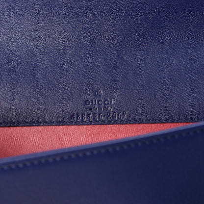 Gucci Velvet Matelasse GG Marmont Mini Bag Cobalt Blue 5 of 9