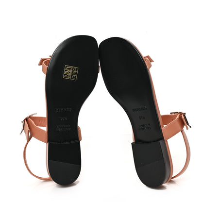 Hermes Calfskin Cristal Sandals 36.5 Rose Aube 5 of 8