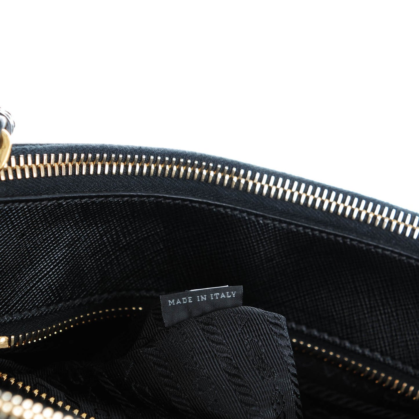 Saffiano Small Galleria Double Zip Tote Black