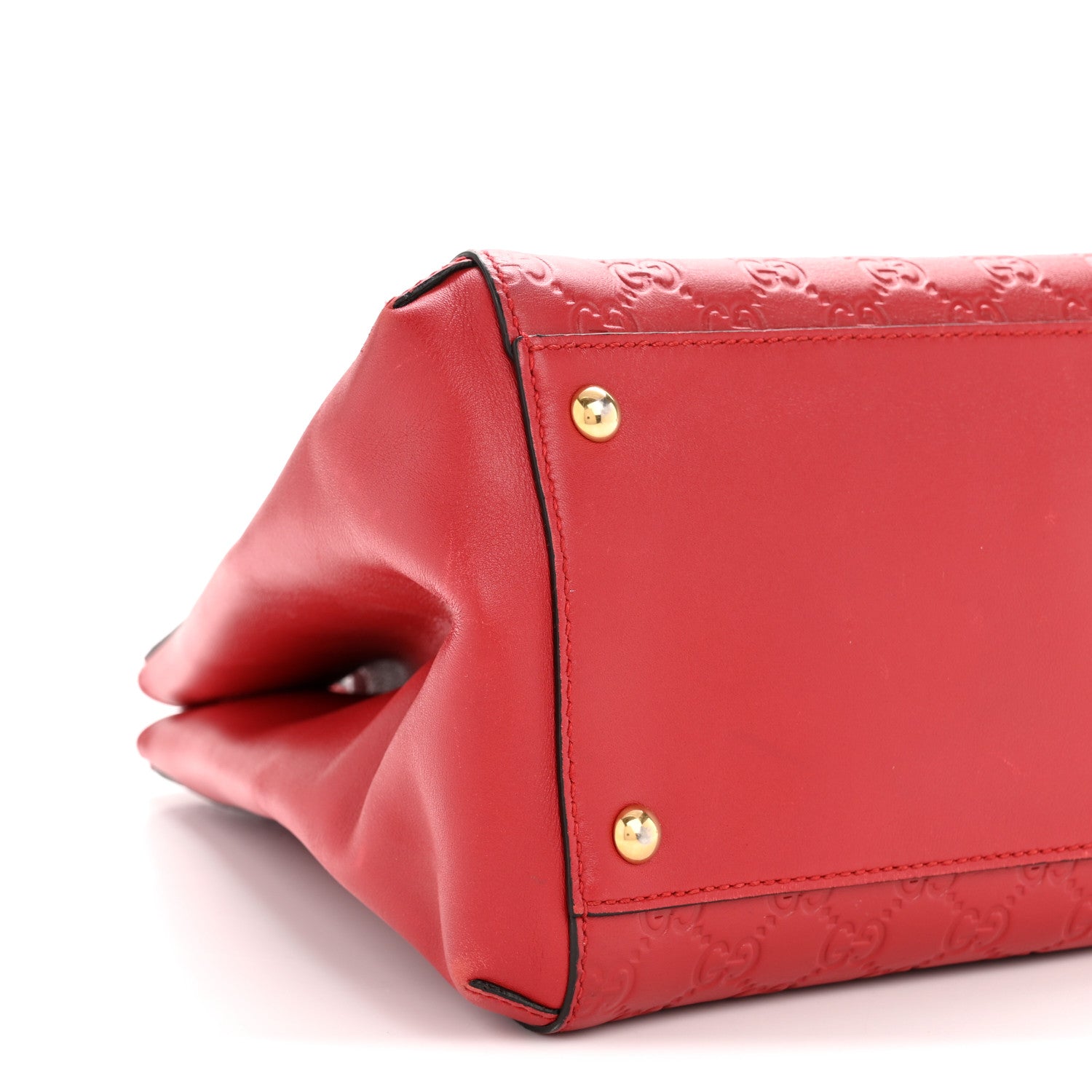 Gucci Soft Guccissima Signature Top Handle Tote Bag Red 9 of 15