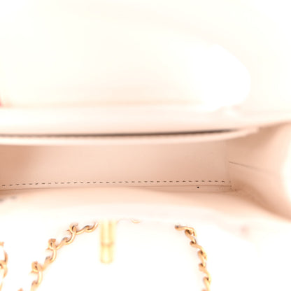 Chanel Shiny Aged Calfskin Quilted Mini Nano Kelly Shopper White 5 of 9