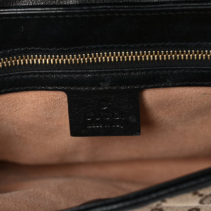 Gucci Monogram Matelasse Diagonal Small GG Marmont Shoulder Bag Beige Black 14 of 14