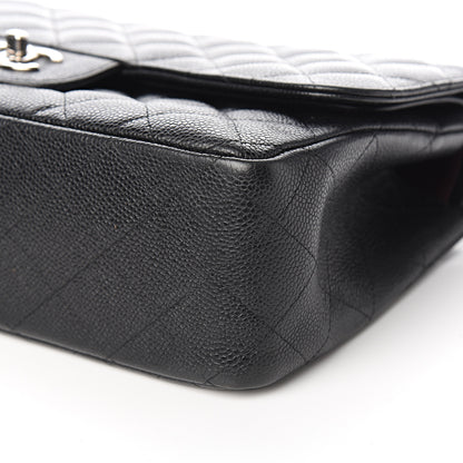 Chanel Caviar Quilted Jumbo Double Flap Black 8 of 9