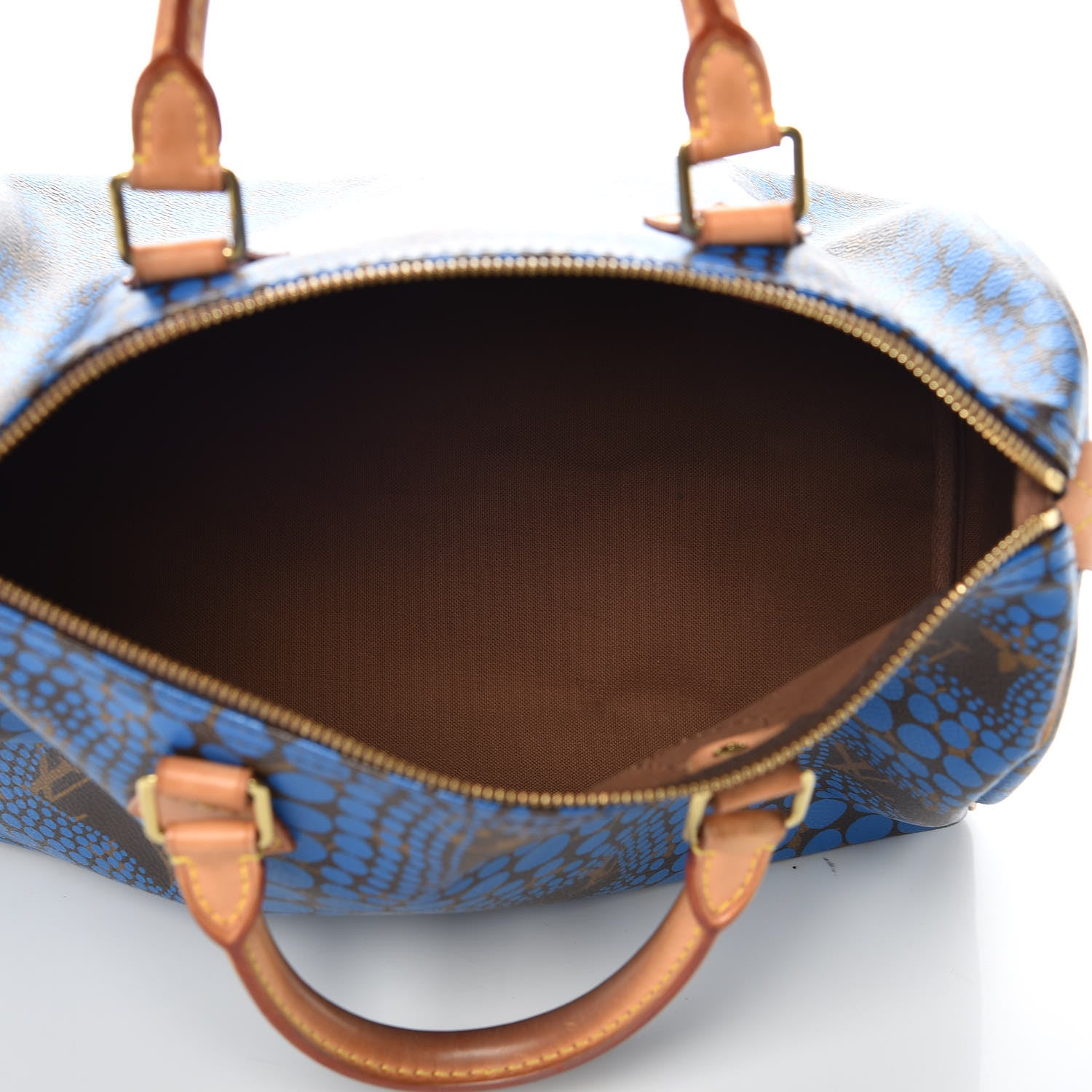 Louis Vuitton Monogram Kusama Town Speedy 30 Blue 5 of 14