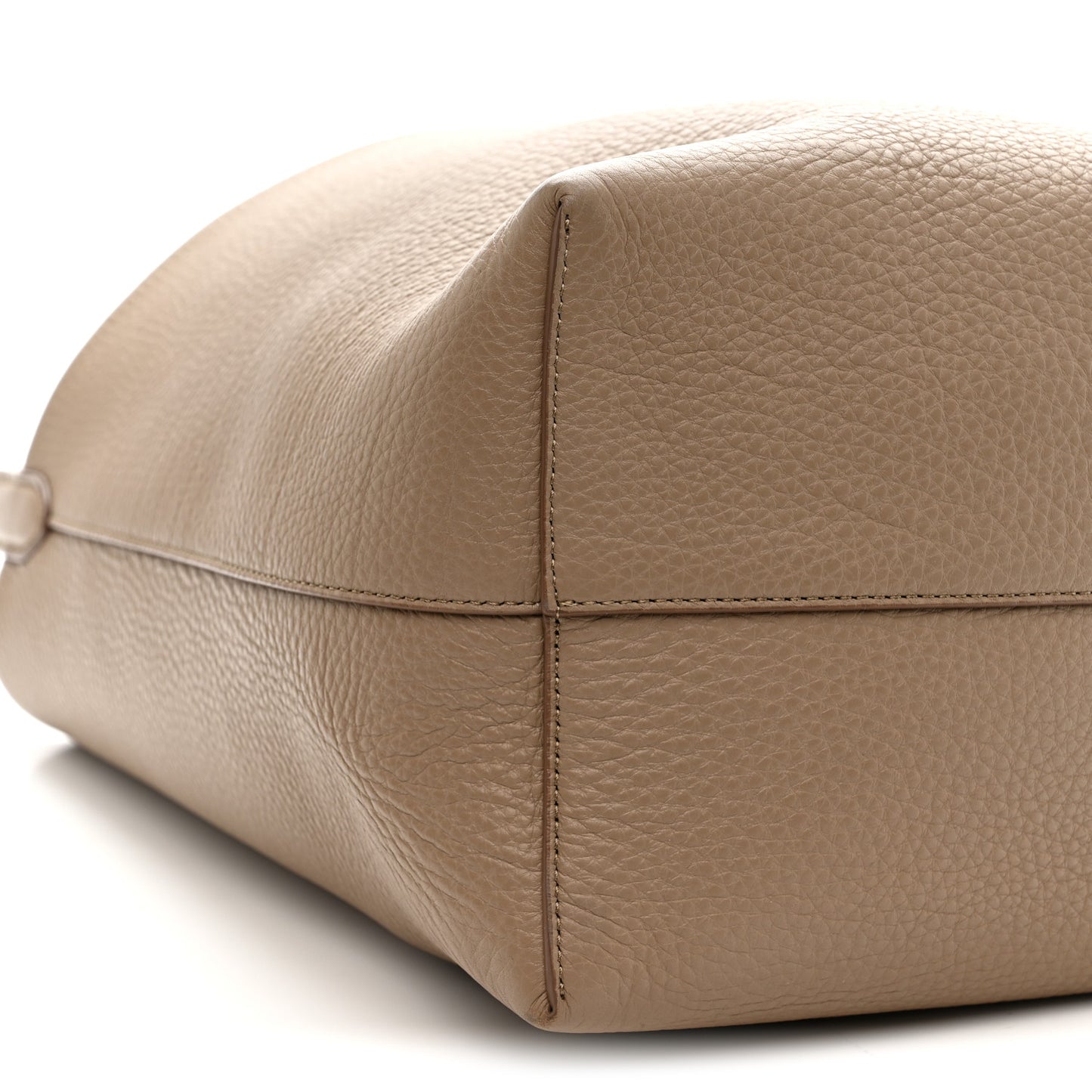 Grained Calfskin Medium N/S Park Tote Dark Taupe