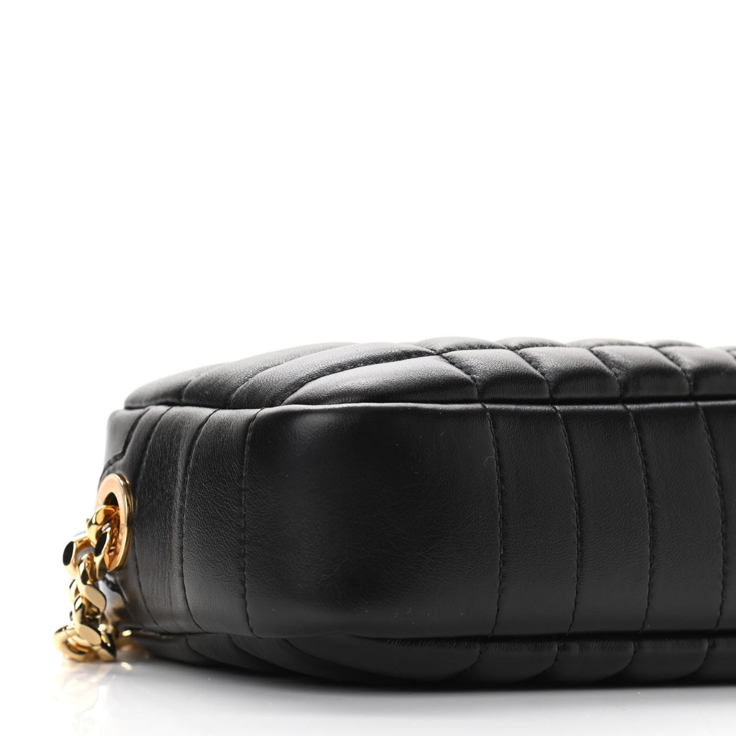 Lambskin Quilted Mini Lola Camera Bag Black