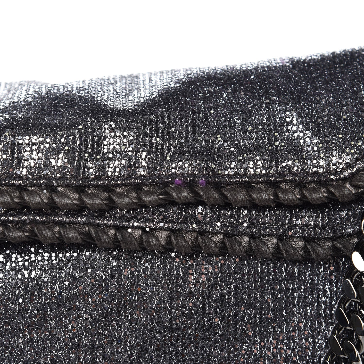 Stella McCartney Metallic Glitter Small Falabella Tote Silver 12 of 12