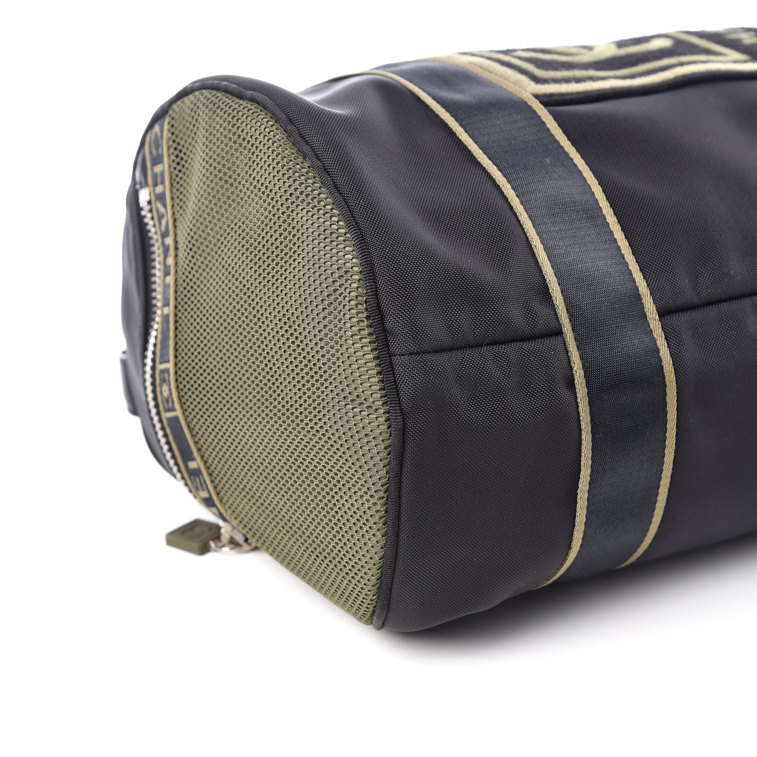 Chanel Nylon Sport Duffle Black Green 5 of 9