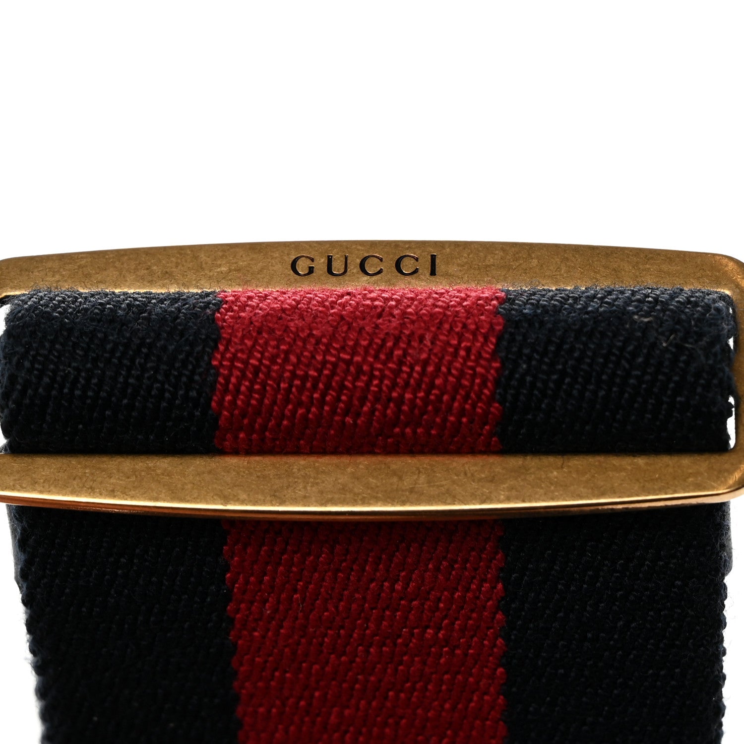 Gucci Nylon Web Embellished Butterfly Belt 90 36 Red Green 4 of 4