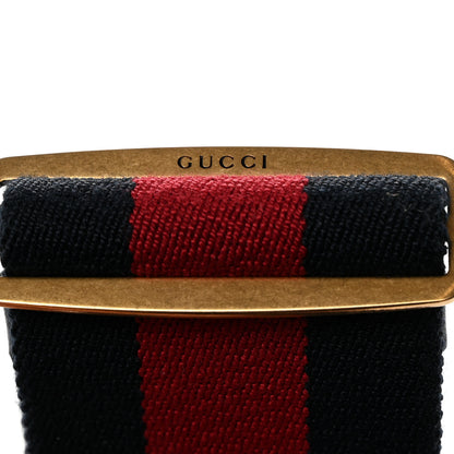 Gucci Nylon Web Embellished Butterfly Belt 90 36 Red Green 4 of 4